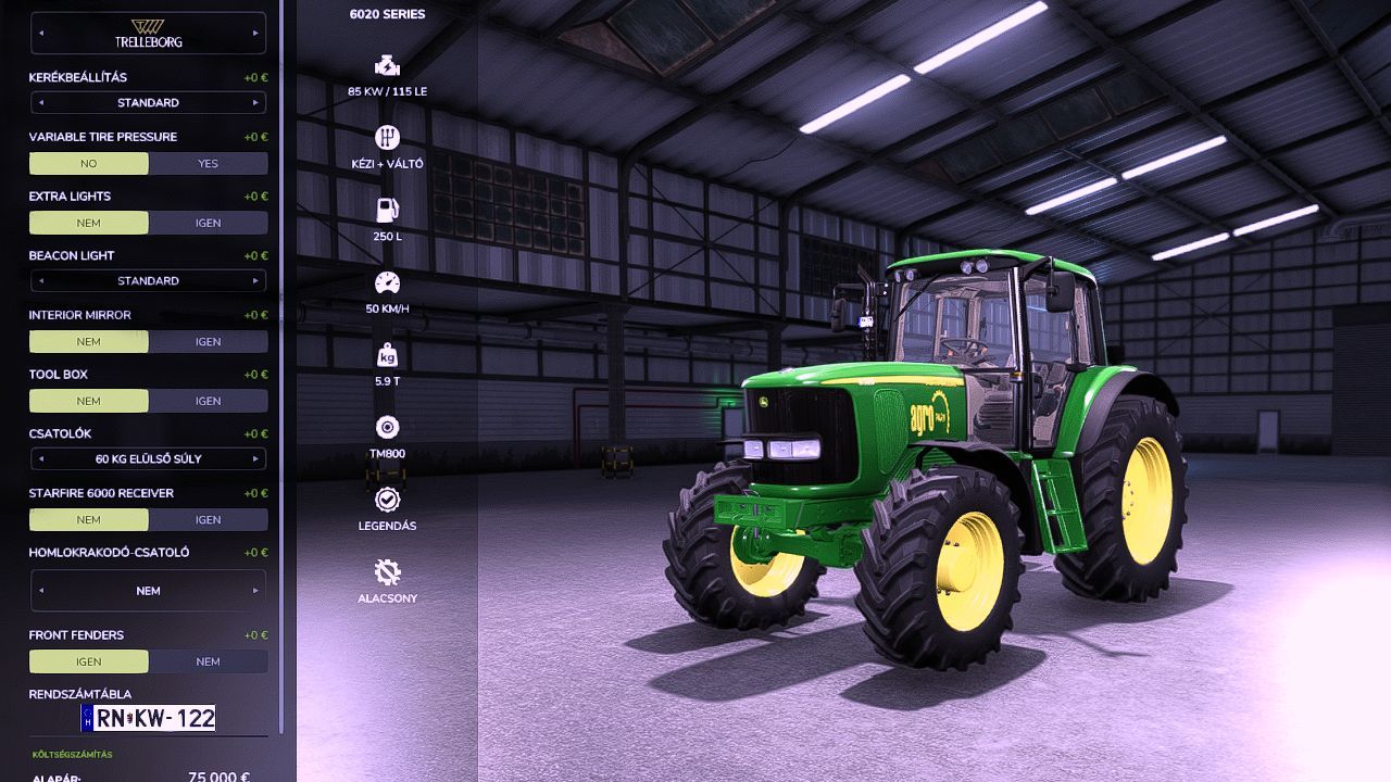 Traktor John Deere 6020 Series Agropark do Farming Simulator 25