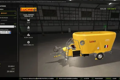 Ефективний Кормозмішувач Lucas Strimixx Premium 218 для Farming Simulator 25