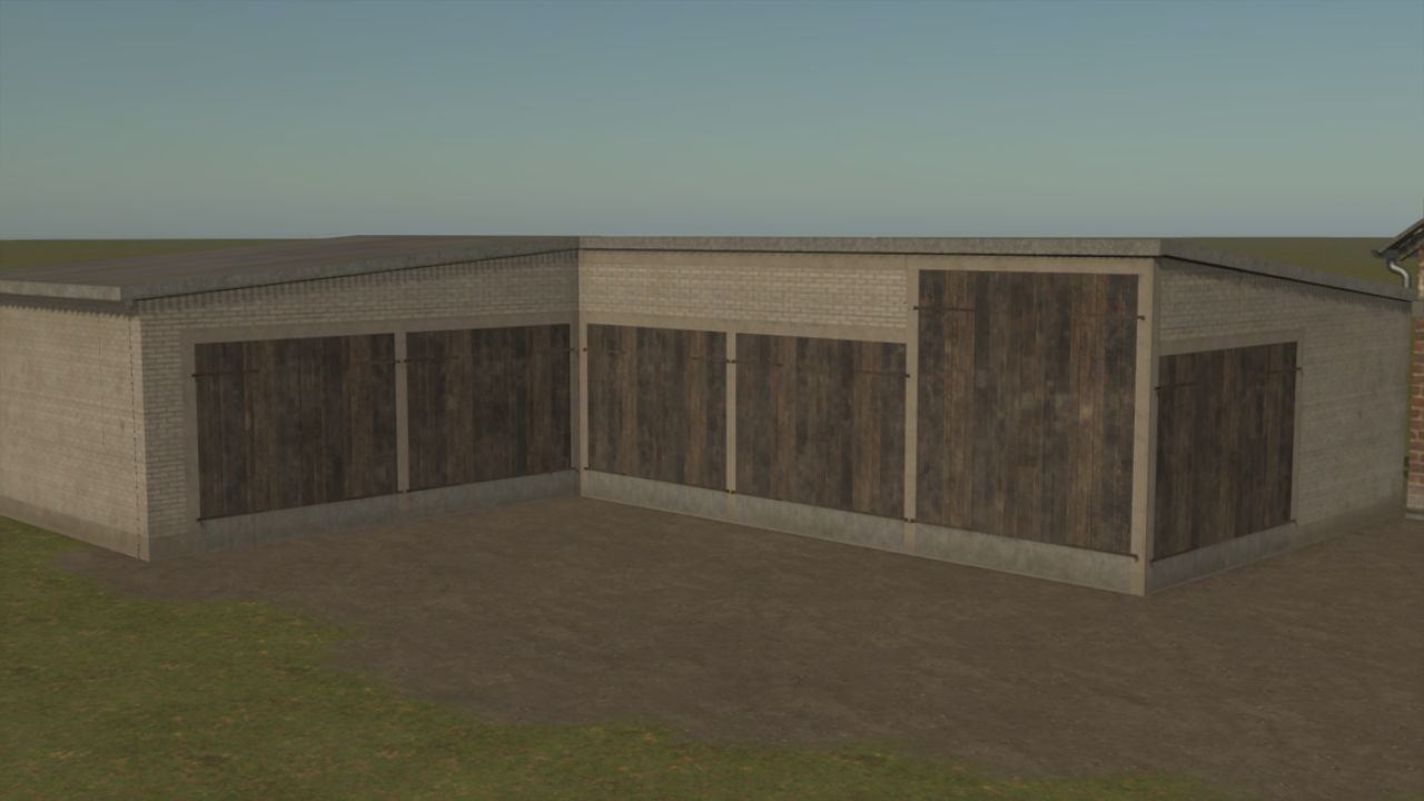 Compact Brick Garage for Equipment in Farming Simulator 25