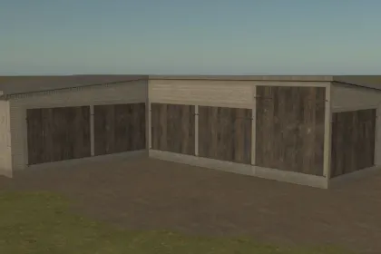 Компактний Цегляний Гараж Small Brick Garage для Техніки у Farming Simulator 25 — 1