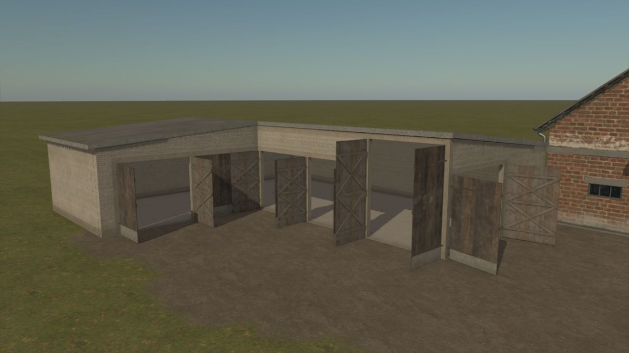 Компактний Цегляний Гараж Small Brick Garage для Техніки у Farming Simulator 25