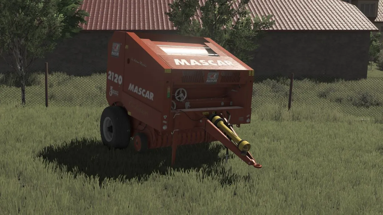 Ефективний Прес-підбирач Mascar 2120 Evolution для Щільних Тюків у FS25