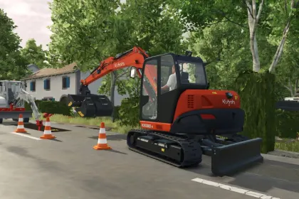 Bagger Kubota KX080 für Farming Simulator 25 — 2