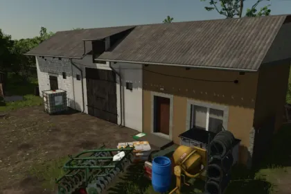 Новий Outbuilding with Garage — Практичний Гараж з Коморою для Farming Simulator 25 — 1
