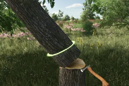 Realistische Axt Animated Axe für FS25 — Günstiges Holzfällen mit Animation