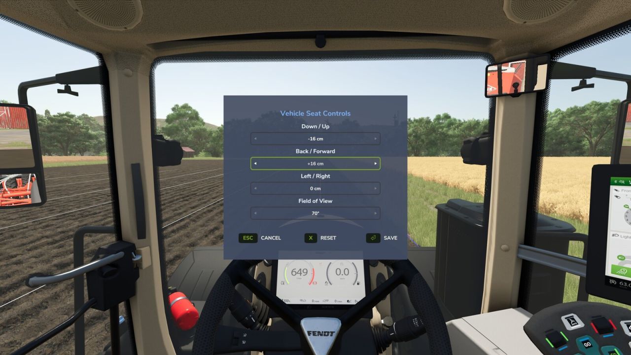 Система управління сидінням для Farming Simulator 25