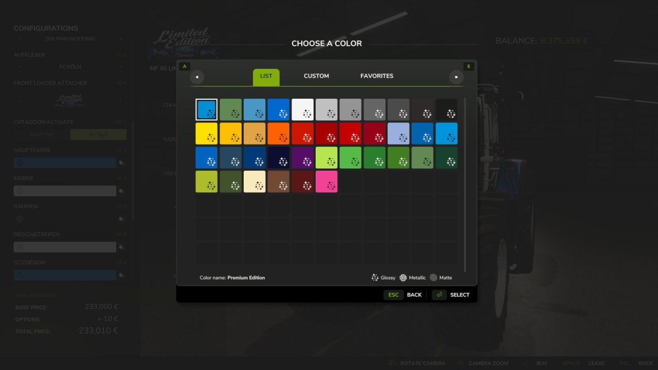 Traktor Massey Ferguson 9S Limited Edition do Farming Simulator 25