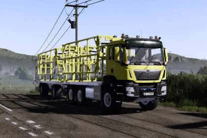 Вантажівка MAN TGS Fliegl Bale Platform для Farming Simulator 25 — 2