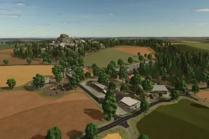 Neue 4X Karte Amever 4 Fach (Creek Hollow) für Farming Simulator 25 — 154 Felder, Multifrüchte und Produktionen — 3