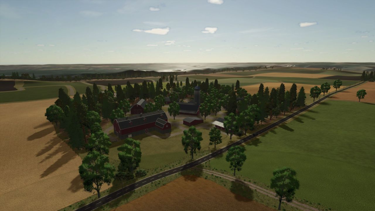 Neue 4X Karte Amever 4 Fach (Creek Hollow) für Farming Simulator 25 — 154 Felder, Multifrüchte und Produktionen