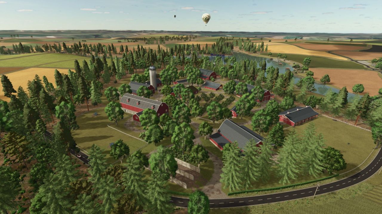 Neue 4X Karte Amever 4 Fach (Creek Hollow) für Farming Simulator 25 — 154 Felder, Multifrüchte und Produktionen
