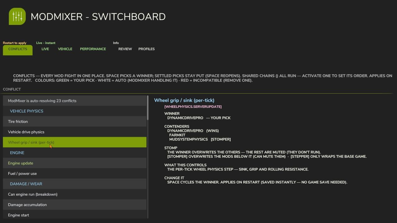 Mod ModMixer for Farming Simulator 25