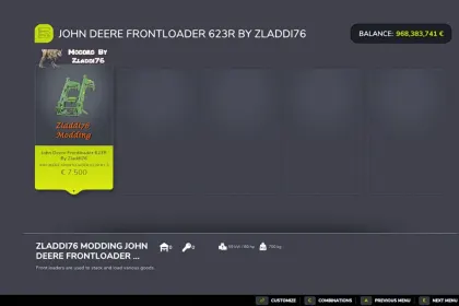 Lader John Deere 623RE für Farming Simulator 25 — 3