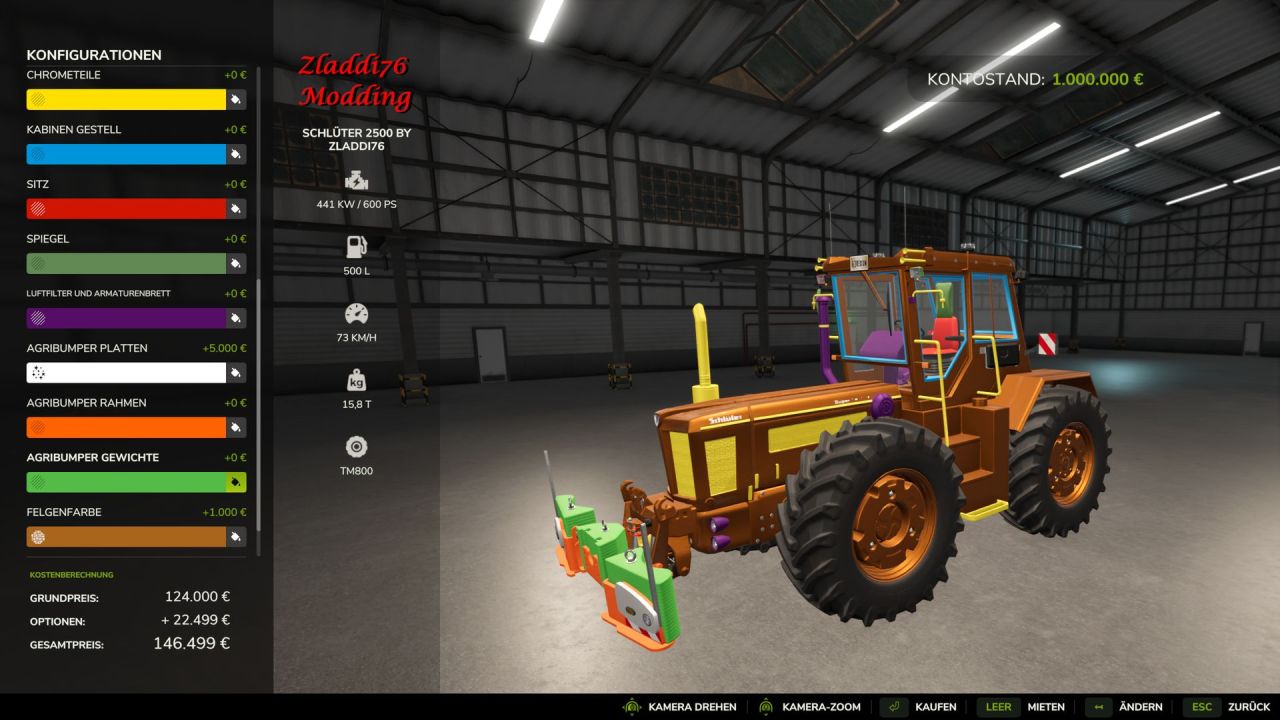 Traktor Schlüter 2500 do Farming Simulator 25