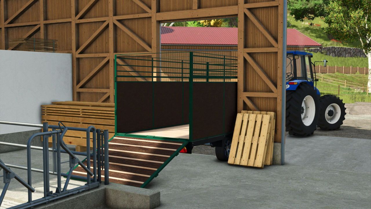 Efficient Homemade Car Trailer for FS25 — Pallets, Wood, and Animals