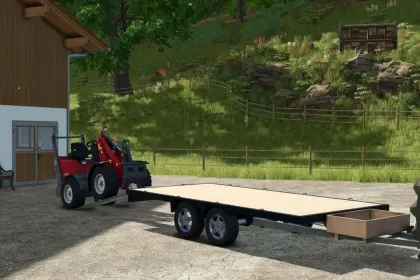 Effektiver Anhänger Homemade Car Trailer für FS25 — Paletten, Holz und Tiere — 2
