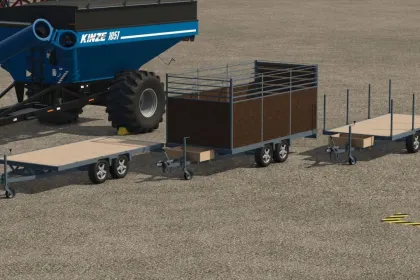 Effektiver Anhänger Homemade Car Trailer für FS25 — Paletten, Holz und Tiere — 5