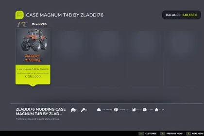 Traktor Case IH Magnum T4B Edit do Farming Simulator 25 — 3