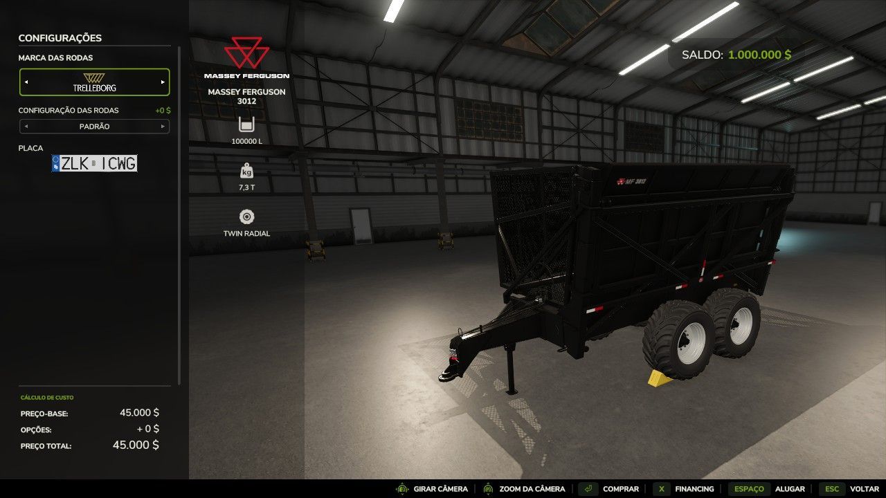 Traktor Massey Ferguson MF-3012 do Farming Simulator 25
