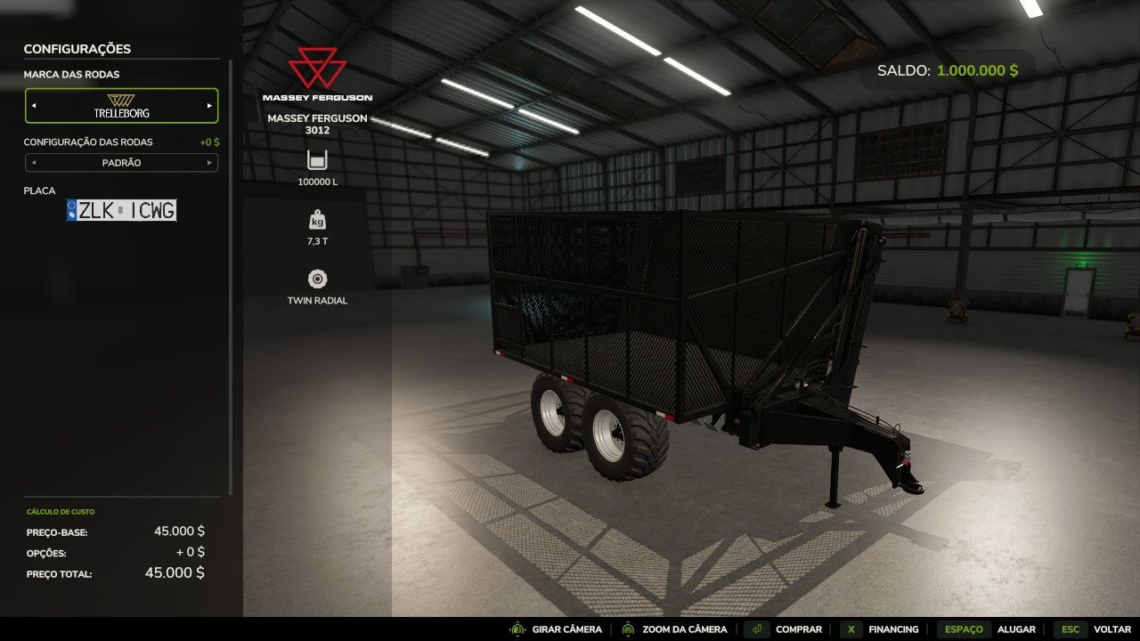Traktor Massey Ferguson MF-3012 do Farming Simulator 25