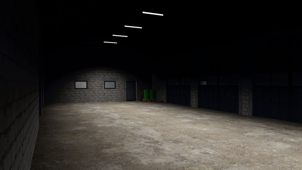 Budynek z białych bloków betonowych do Farming Simulator 25