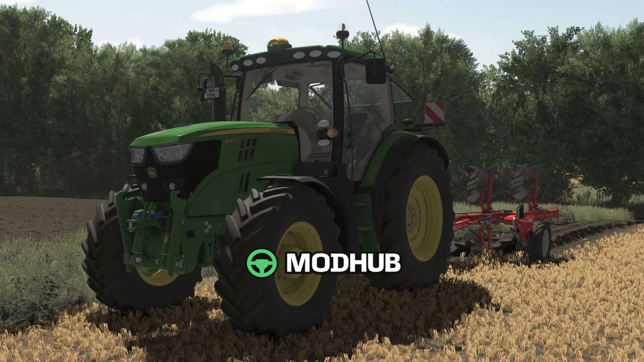 Mod for Legendary Tractor John Deere 6R Medium Frame 2011 for FS25 (6130R–6150R)