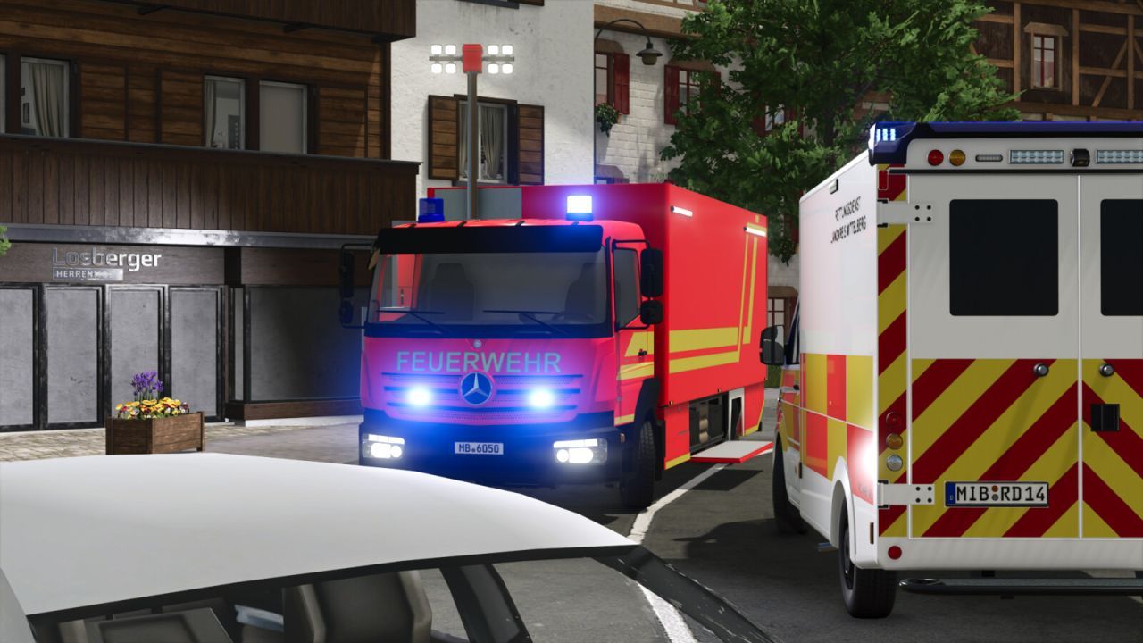 Потужна Вантажівка Mercedes Benz Trucks Logistic Vehicle для Рятувальних Місій у FS25