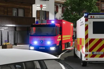 Потужна Вантажівка Mercedes Benz Trucks Logistic Vehicle для Рятувальних Місій у FS25 — 2