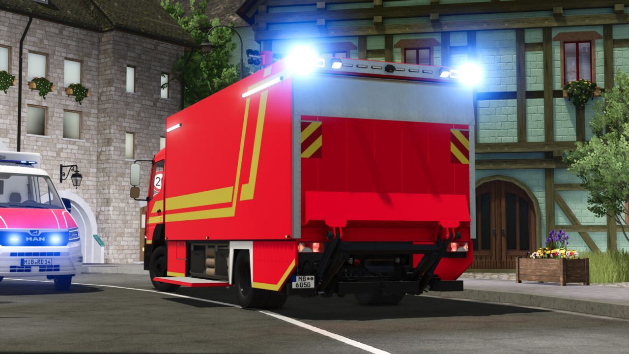 Потужна Вантажівка Mercedes Benz Trucks Logistic Vehicle для Рятувальних Місій у FS25