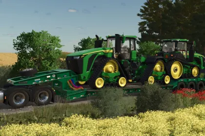 Практичний Низькорамний Причіп Randon Low Loader Movable Neck для Важкої Техніки у FS25 — 4