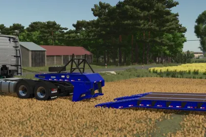 Практичний Низькорамний Причіп Randon Low Loader Movable Neck для Важкої Техніки у FS25 — 5