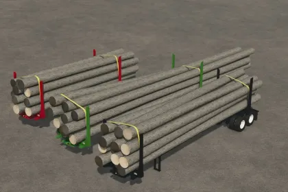 Ефективний Лісовозний Причіп Lizard PT22 Pole Trailer для Довгих Колод у FS25 — 3