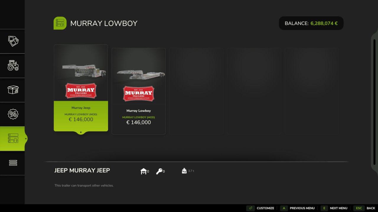Przyczepa Murray Lowboy do Farming Simulator 25