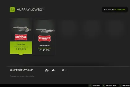 Przyczepa Murray Lowboy do Farming Simulator 25 — 3