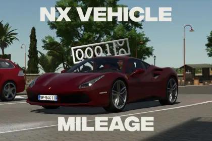 Корисний Лічильник Пробігу NX Vehicle Mileage для Farming Simulator 25