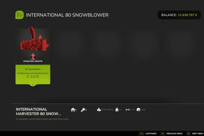 Zuverlässiger Schneeräumer International 80 Snow Blower für FS25 — Schnelles Schneeräumen — 2