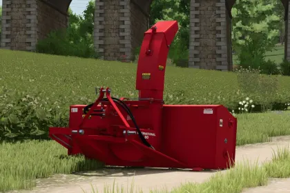 Zuverlässiger Schneeräumer International 80 Snow Blower für FS25 — Schnelles Schneeräumen — 4
