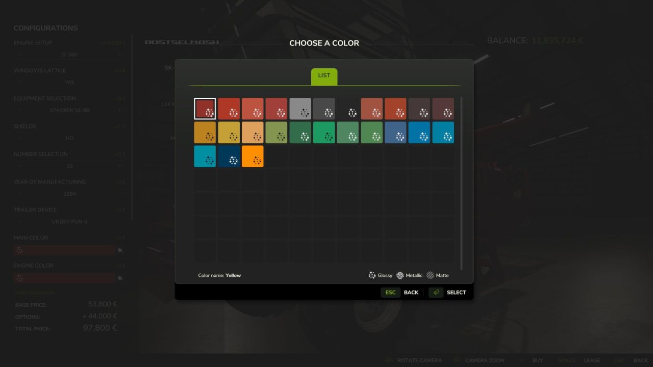 Legendärer Mähdrescher SK-5 “Niva” Rostselmash für Farming Simulator 25 — Pack von Schneidwerken und Anhängern